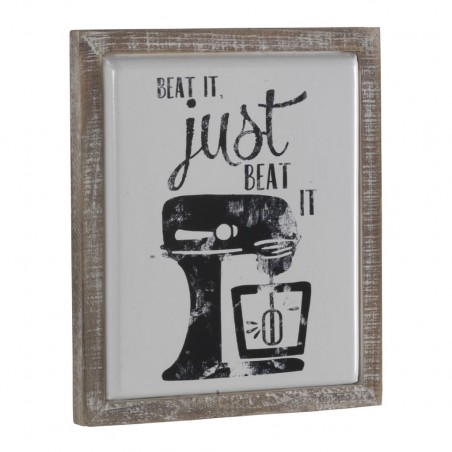 Cuadro vintage amasadora retro 35x41cm metal esmaltado