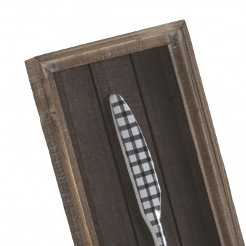 Cuadro de madera vintage cuchillo 23x51cm 2