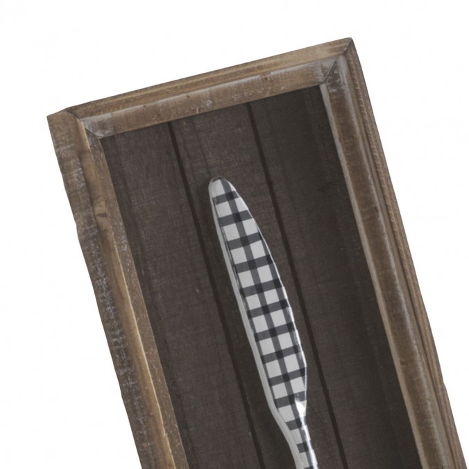 Cuadro de madera vintage cuchillo 23x51cm