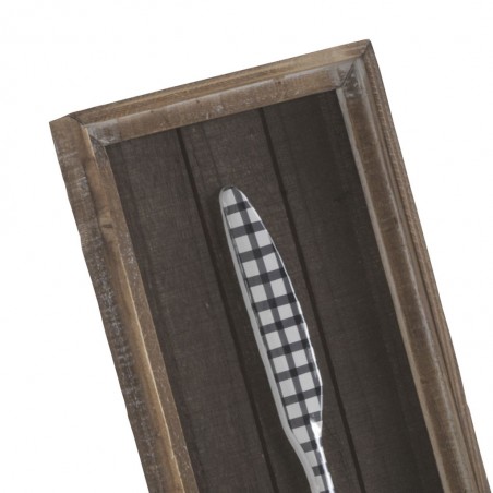 Cuadro de madera vintage cuchillo 23x51cm