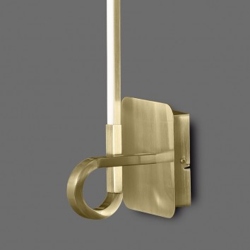 Lámpara aplique pared LED CINTO 83cm Cuero 2