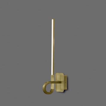 Lámpara aplique pared LED CINTO 48cm Cuero