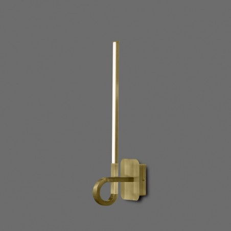 Lámpara aplique pared LED CINTO 48cm Cuero