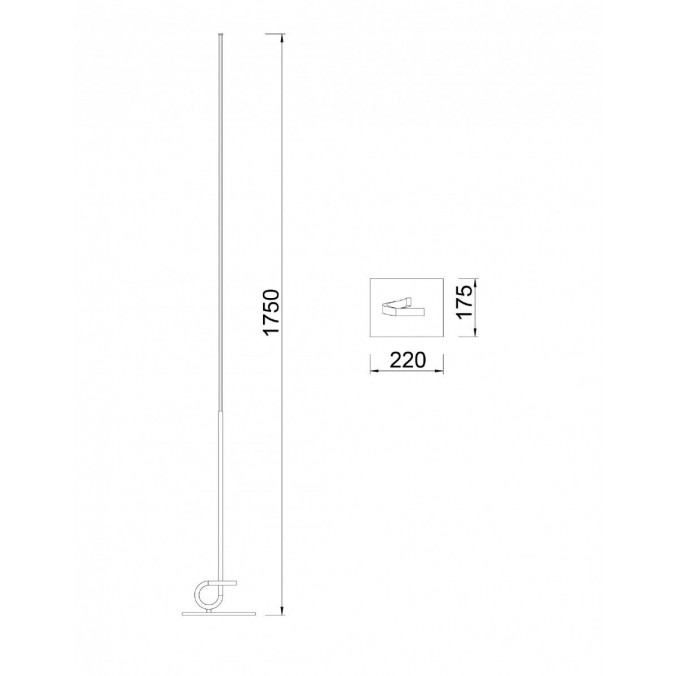 Lámpara de pie LED 20W CINTO 175cm Cuero