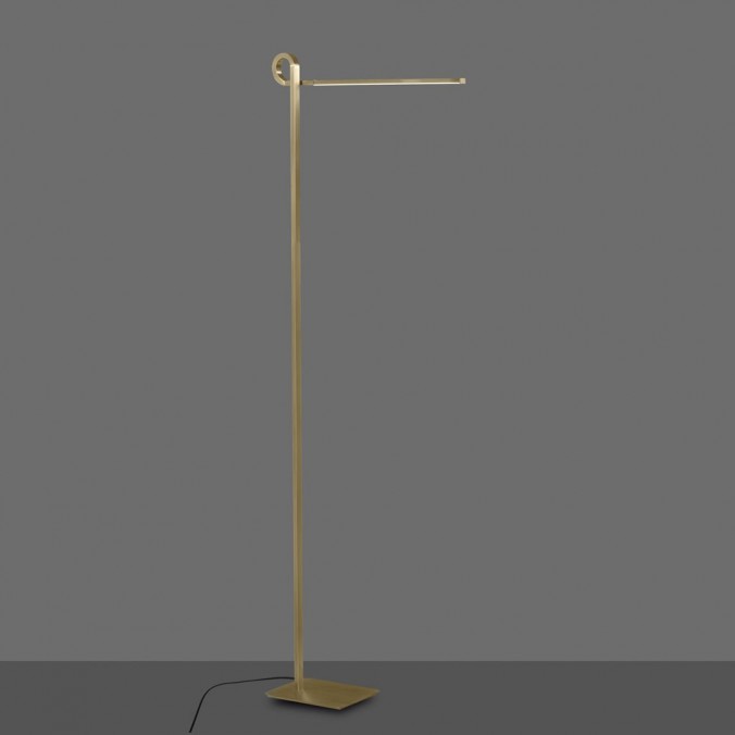 Lámpara de pie lectura LED CINTO 163cm Cuero