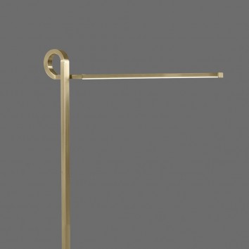 Lámpara de pie lectura LED CINTO 163cm Cuero 2