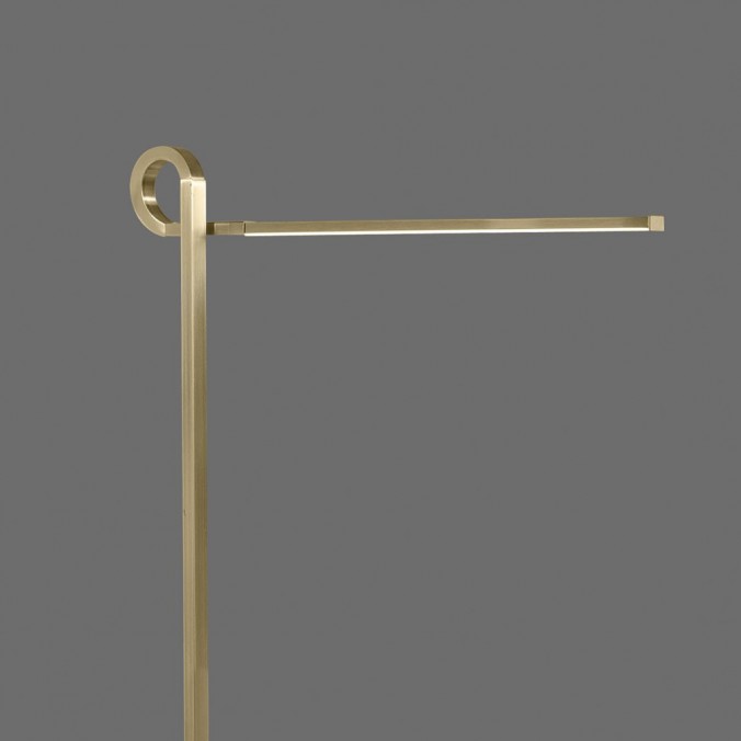 Lámpara de pie lectura LED CINTO 163cm Cuero