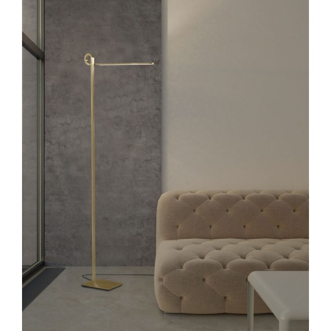 Lámpara de pie lectura LED CINTO 163cm Cuero