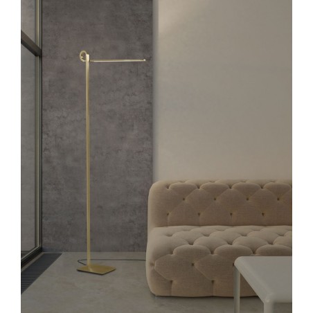 Lámpara de pie lectura LED CINTO 163cm Cuero
