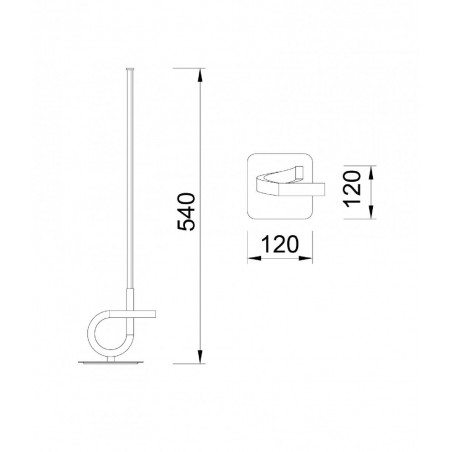 Lámpara de mesa LED 54cm CINTO Cuero