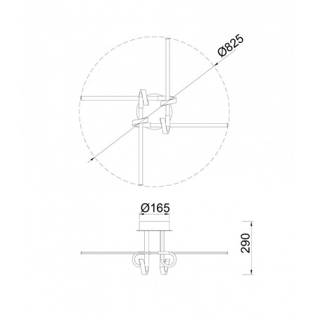 Plafón de techo LED 28W CINTO Cuero