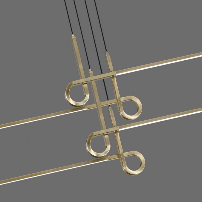 Lámpara techo suspensión LED 42W CINTO Cuero