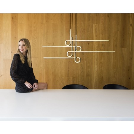 Lámpara techo suspensión LED 42W CINTO Cuero