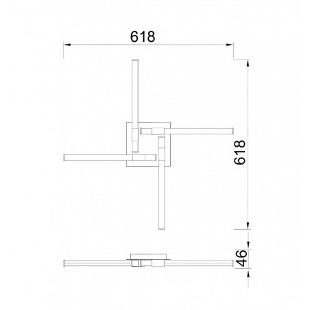 Plafón de techo  LED 24W CINTO CROMO