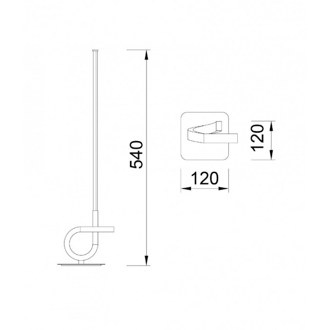 Lámpara de mesa LED 54cm CINTO Cromo Lámpara de mesa LED 54cm CINTO Cromo