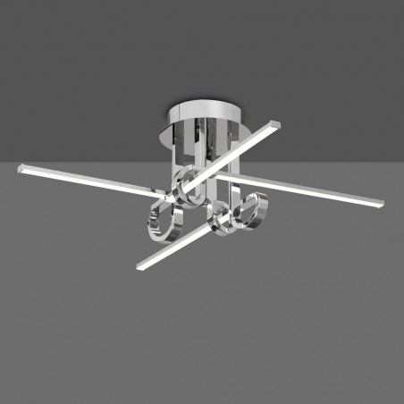 Plafón de techo LED 28W CINTO cromo