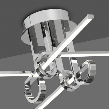 Plafón de techo LED 28W CINTO cromo 2