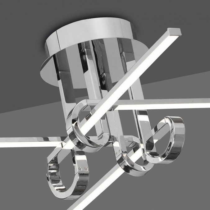 Plafón de techo LED 28W CINTO cromo