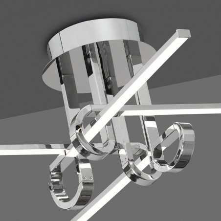 Plafón de techo LED 28W CINTO cromo