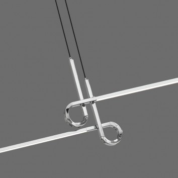 Lámpara techo suspensión LED 24W CINTO cromo 2