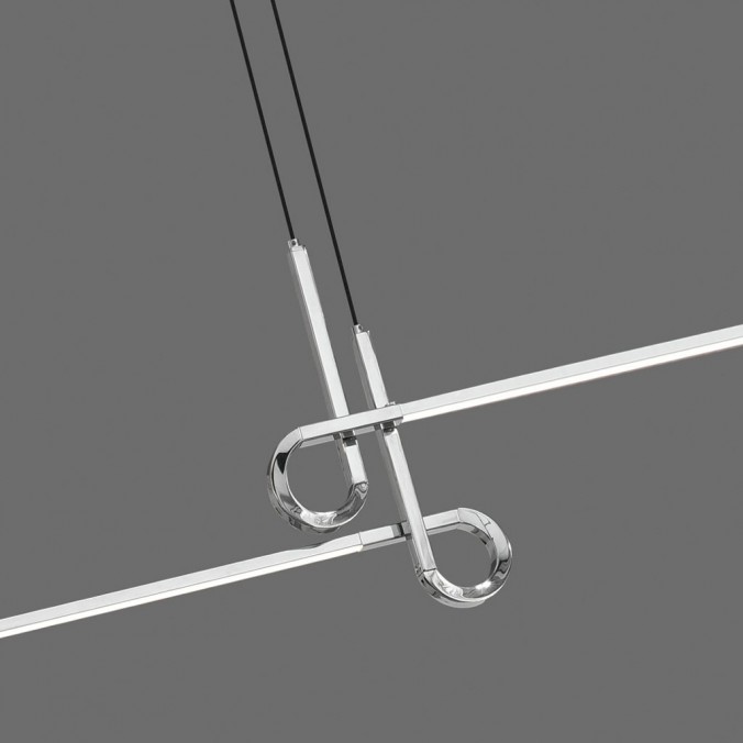 Lámpara techo suspensión LED 24W CINTO cromo