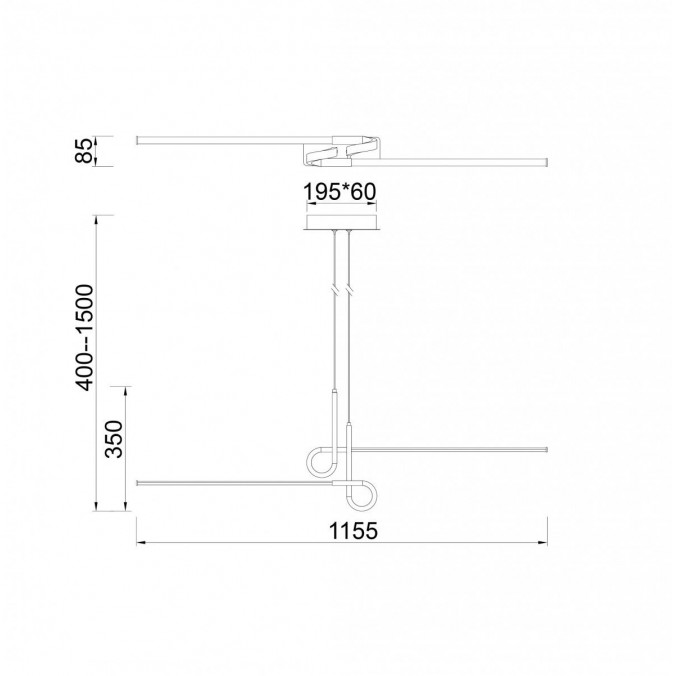 Lámpara techo suspensión LED 24W CINTO cromo