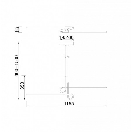 Lámpara techo suspensión LED 24W CINTO cromo