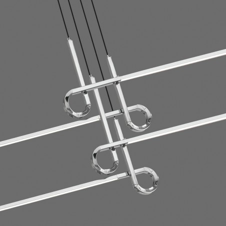 Lámpara techo suspensión LED 42W CINTO cromo