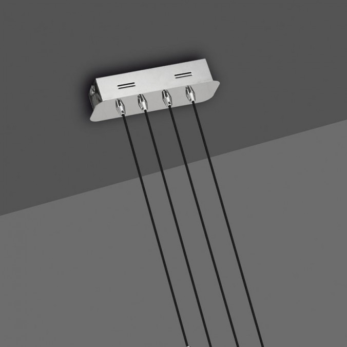 Lámpara techo suspensión LED 42W CINTO cromo