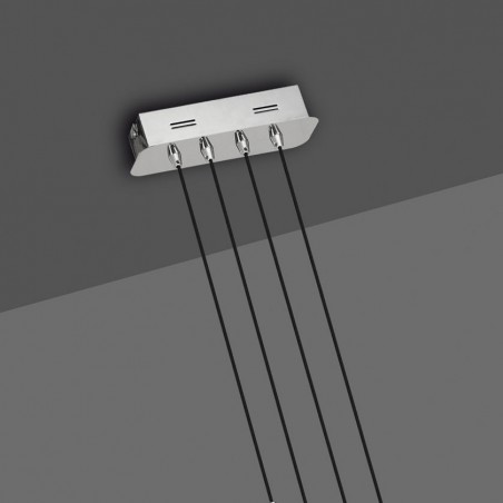 Lámpara techo suspensión LED 42W CINTO cromo