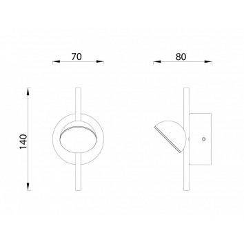 Lámpara aplique pared ADN LED 3W 2