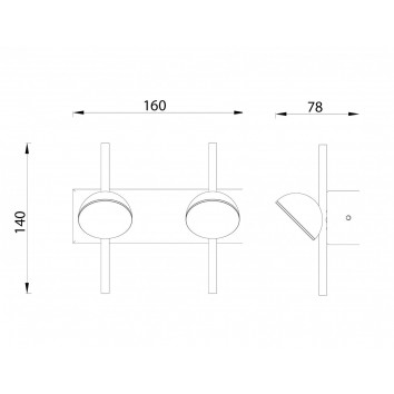 Lámpara aplique de pared ADN LED 6W 2