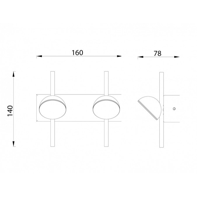 Lámpara aplique de pared ADN LED 6W