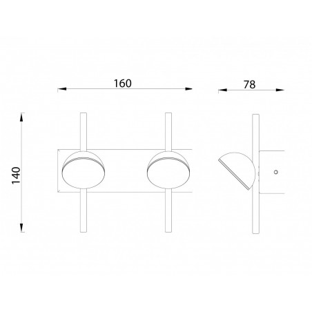 Lámpara aplique de pared ADN LED 6W