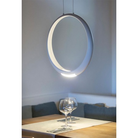 Lámpara de techo LED serie RING aluminio blanco