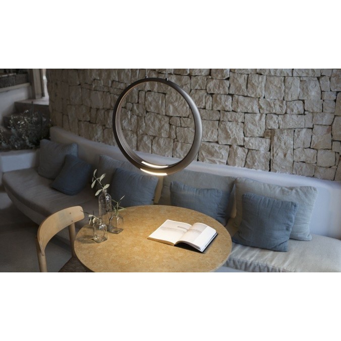 Lámpara de techo LED serie RING aluminio bronce