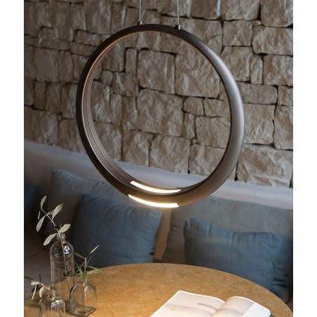 Lámpara de techo LED serie RING aluminio bronce