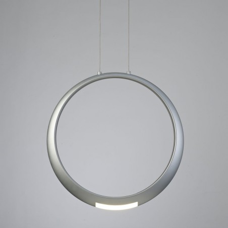 Lámpara de techo LED serie RING aluminio plata