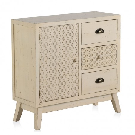 Aparador retro 76x30x74h madera abeto tallado