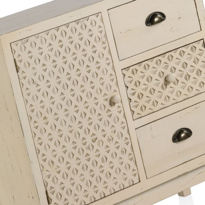 Aparador retro 76x30x74h madera abeto tallado