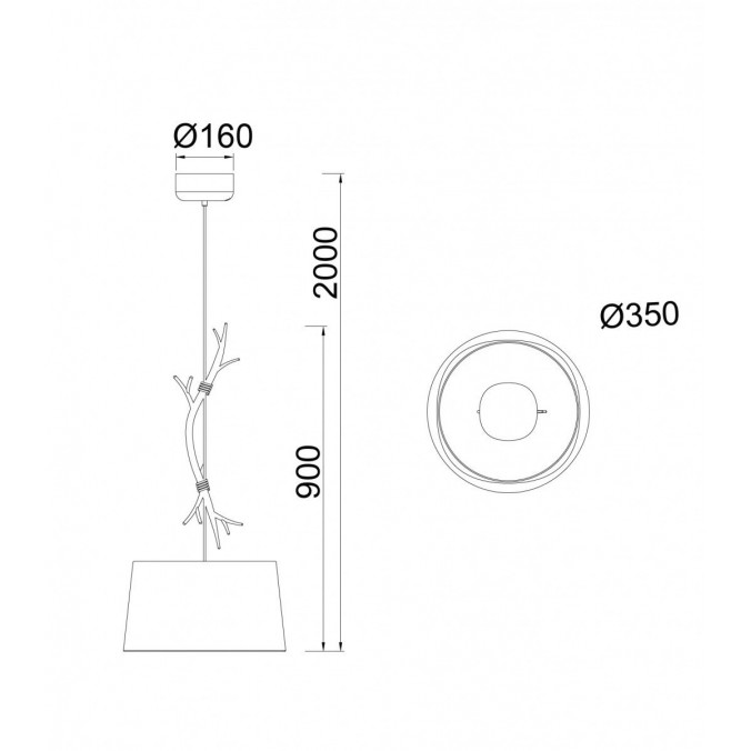 Colgante de techo 35cm serie Sabina
