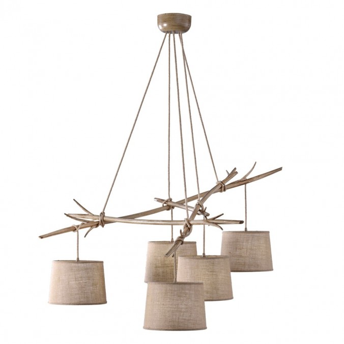 Lámpara de techo 5 luces serie Sabina