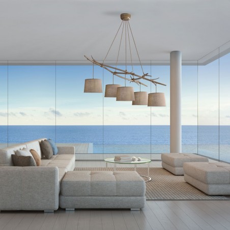 Lámpara de techo 5 luces serie Sabina