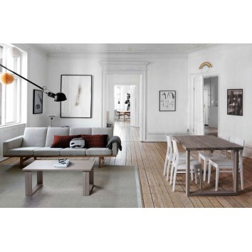 Mesa de centro estilo nordico roble blanco 110cm 2