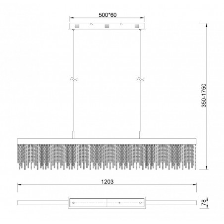 Lámpara techo suspensión LED 33W CINNA