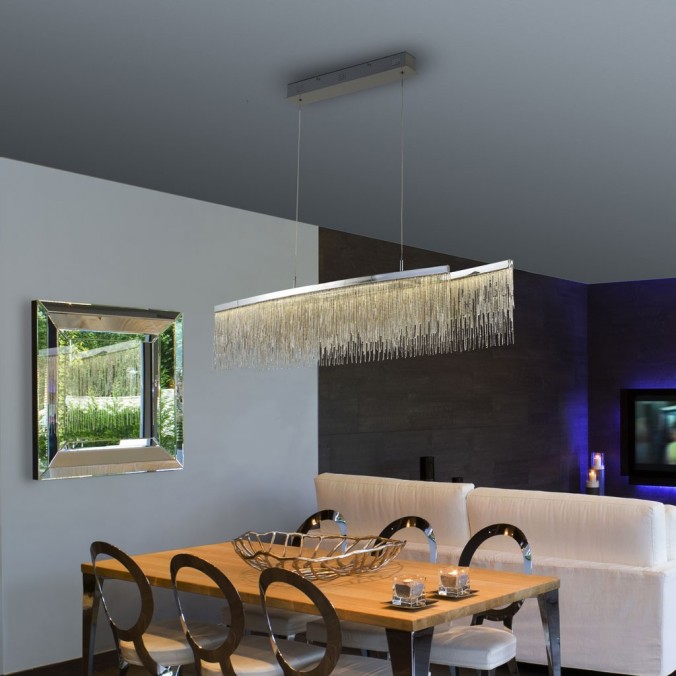 Lámpara techo suspensión LED 42W CINNA curva Lámpara techo suspensión LED 42W CINNA curva