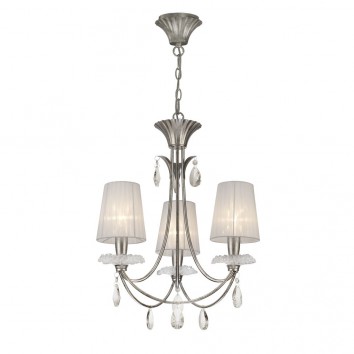 Lámpara de techo estilo clásico SOPHIE plata 3 luces