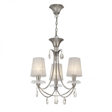 Lámpara de techo estilo clásico SOPHIE plata 3 luces
