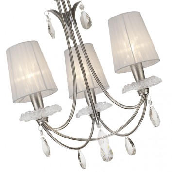 Lámpara de techo estilo clásico SOPHIE plata 3 luces 2