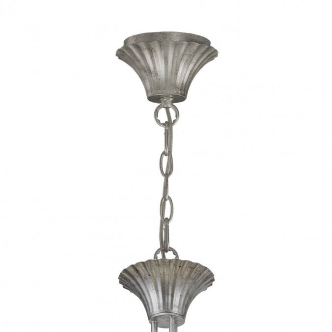 Lámpara de techo estilo clásico SOPHIE plata 6 luces